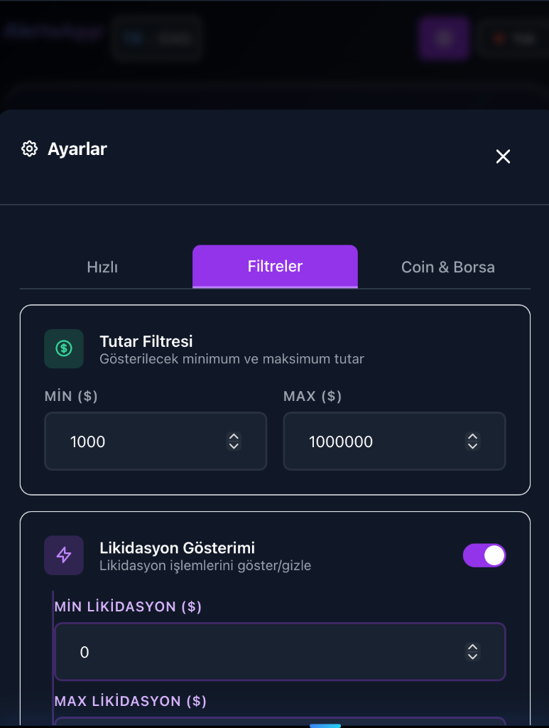 Gelişmiş Filtreler